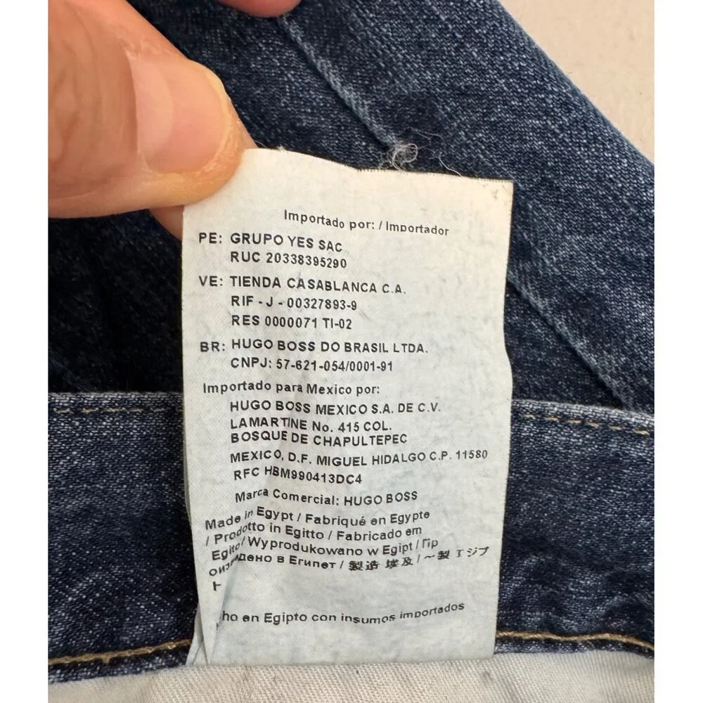 Hugo Boss Maine jeans mens straight leg relaxed‎ blue 90s sz 40x32
